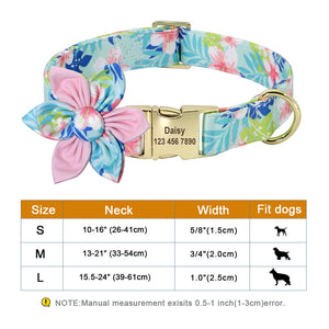Fashion Printed Dog Collar Personalized Nylon Dog Collar Custom Pet Puppy Cat Collars Engraved ID Tag Collars Dog Accessories
