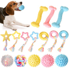 Load image into Gallery viewer, Pet Toys Dog Ball Pet Tooth Cleaning Chewing Rubber Dog Toys for Small Dogs Rubber Dog Toy Pet Teething Dog Chew Toys