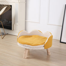 Load image into Gallery viewer, Pet Cat Dog Bed Soft Warm Lambswool Wood Legs Beds Cats for House Nest Dogs Bed Warm Comfortable House Washable Kennel Dog Beds