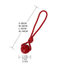 Load image into Gallery viewer, 5/6/7/8cm Dog Ball Pet Dog Toy Indestructible Chew Toys Ball with String Interactive Toys for Large Dog Puppy Bouncy Rubber Ball
