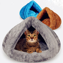 Load image into Gallery viewer, Puppy Pet Cat Bed For Small Dog Soft Warm Nest Kennel Cat Beds Cave House Sleeping Bag Mat Pad Tent Pets Winter Warm Pets Beds