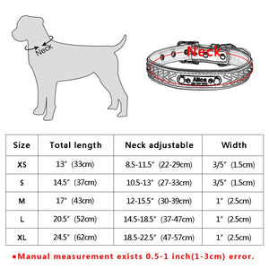 Personalized Dog Collar Customized Dog Collars Padded Pet Collar Name ID Collars for Small Medium Large Dogs Cats