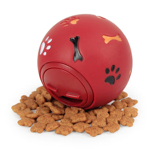 7/11cm Educational Interactive Pet Dog Toys Rubber Ball Puppy Chew Toys Paw Bone Dog Treats Dispenser Toys For Dogs