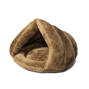 Puppy Pet Cat Bed For Small Dog Soft Warm Nest Kennel Cat Beds Cave House Sleeping Bag Mat Pad Tent Pets Winter Warm Pets Beds
