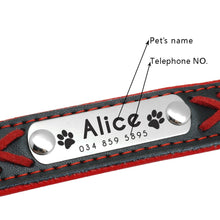 Load image into Gallery viewer, Personalized Dog Collar Customized Dog Collars Padded Pet Collar Name ID Collars for Small Medium Large Dogs Cats
