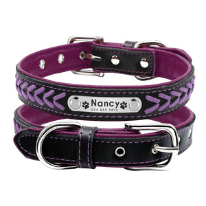 Personalized Dog Collar Customized Dog Collars Padded Pet Collar Name ID Collars for Small Medium Large Dogs Cats