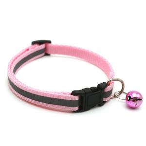 Adjustable Nylon Dog Collars Pet Collars with Bells Charm Necklace Collar for Little Dogs Cat Collars Pet Supplies Acessorios