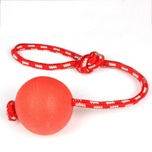 Load image into Gallery viewer, 5/6/7/8cm Dog Ball Pet Dog Toy Indestructible Chew Toys Ball with String Interactive Toys for Large Dog Puppy Bouncy Rubber Ball