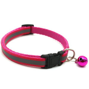 Adjustable Nylon Dog Collars Pet Collars with Bells Charm Necklace Collar for Little Dogs Cat Collars Pet Supplies Acessorios