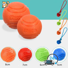 Load image into Gallery viewer, 5/6/7/8cm Dog Ball Pet Dog Toy Indestructible Chew Toys Ball with String Interactive Toys for Large Dog Puppy Bouncy Rubber Ball