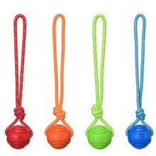 Load image into Gallery viewer, 5/6/7/8cm Dog Ball Pet Dog Toy Indestructible Chew Toys Ball with String Interactive Toys for Large Dog Puppy Bouncy Rubber Ball